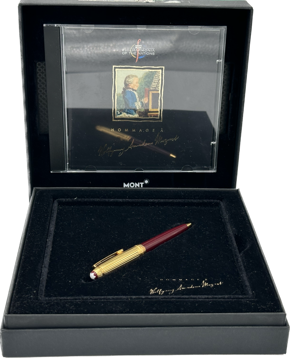 Montblanc Meisterstück solitaire Mozart  coral arg.925 vermeil Sfera stylo bille