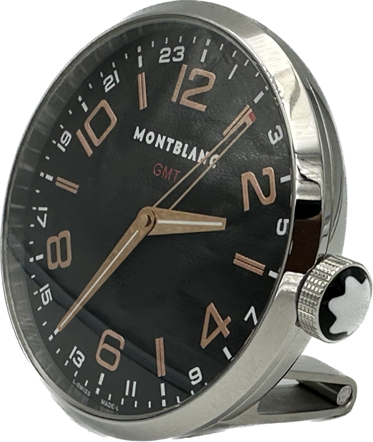 Montblanc Timepieces stell Timewalker GMT quartz deskclock black diamant