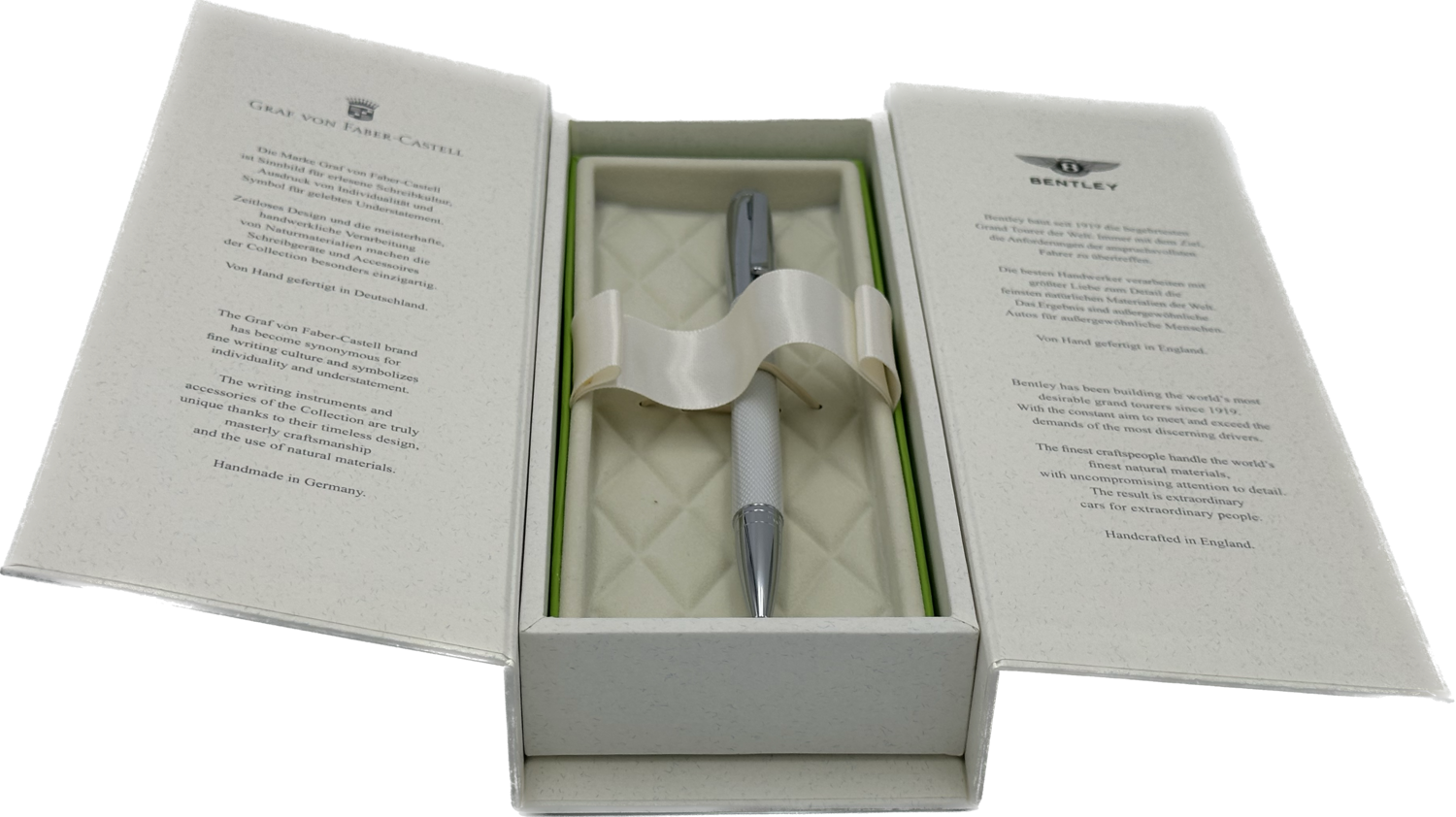Faber Castell Bentley White satin  ballpoint pen