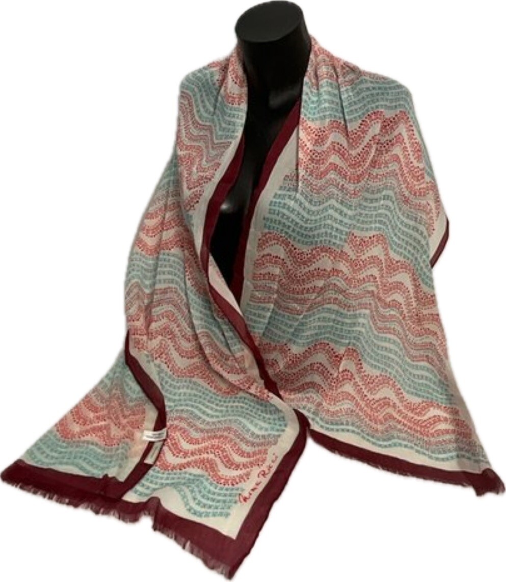 Nina Ricci  écharpe en soie  et coton 62x176