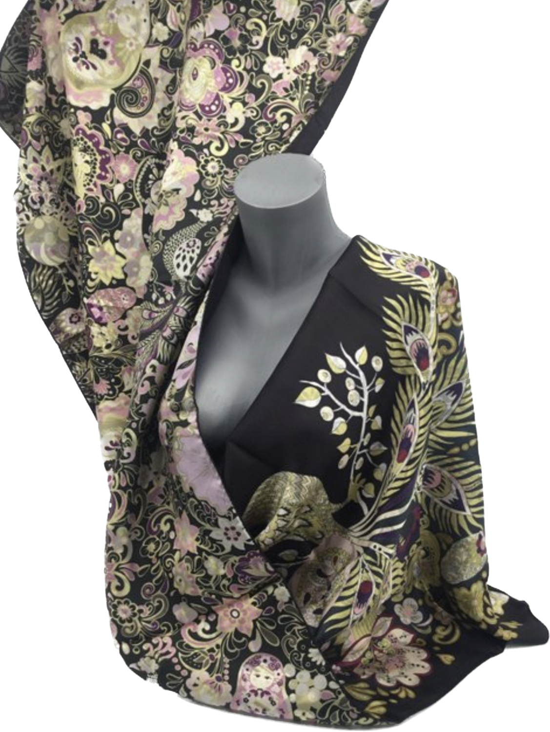 Freywille design écharpe  en soie 70x180