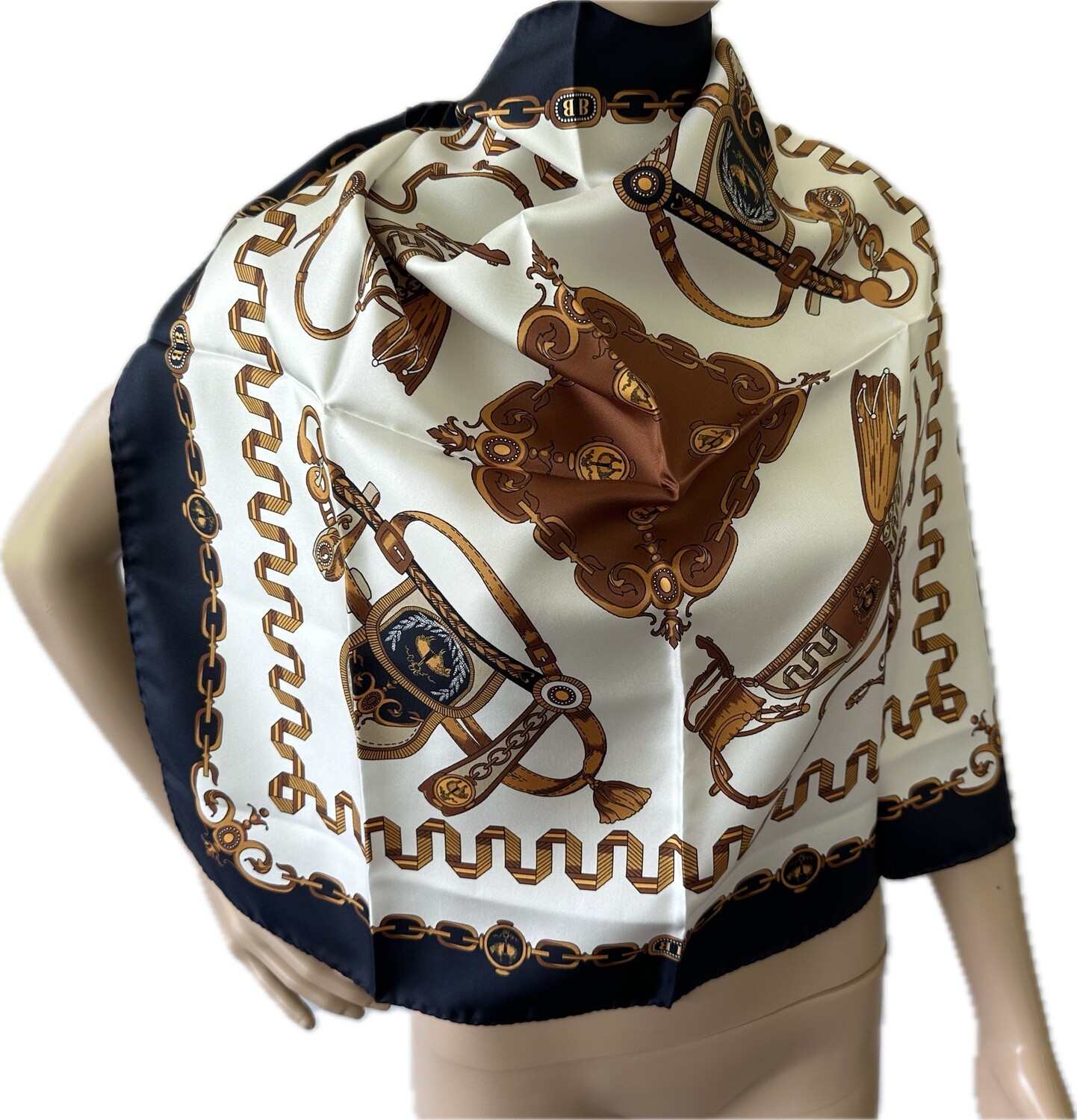 Brooks brothers carré en twill de soie 68x67