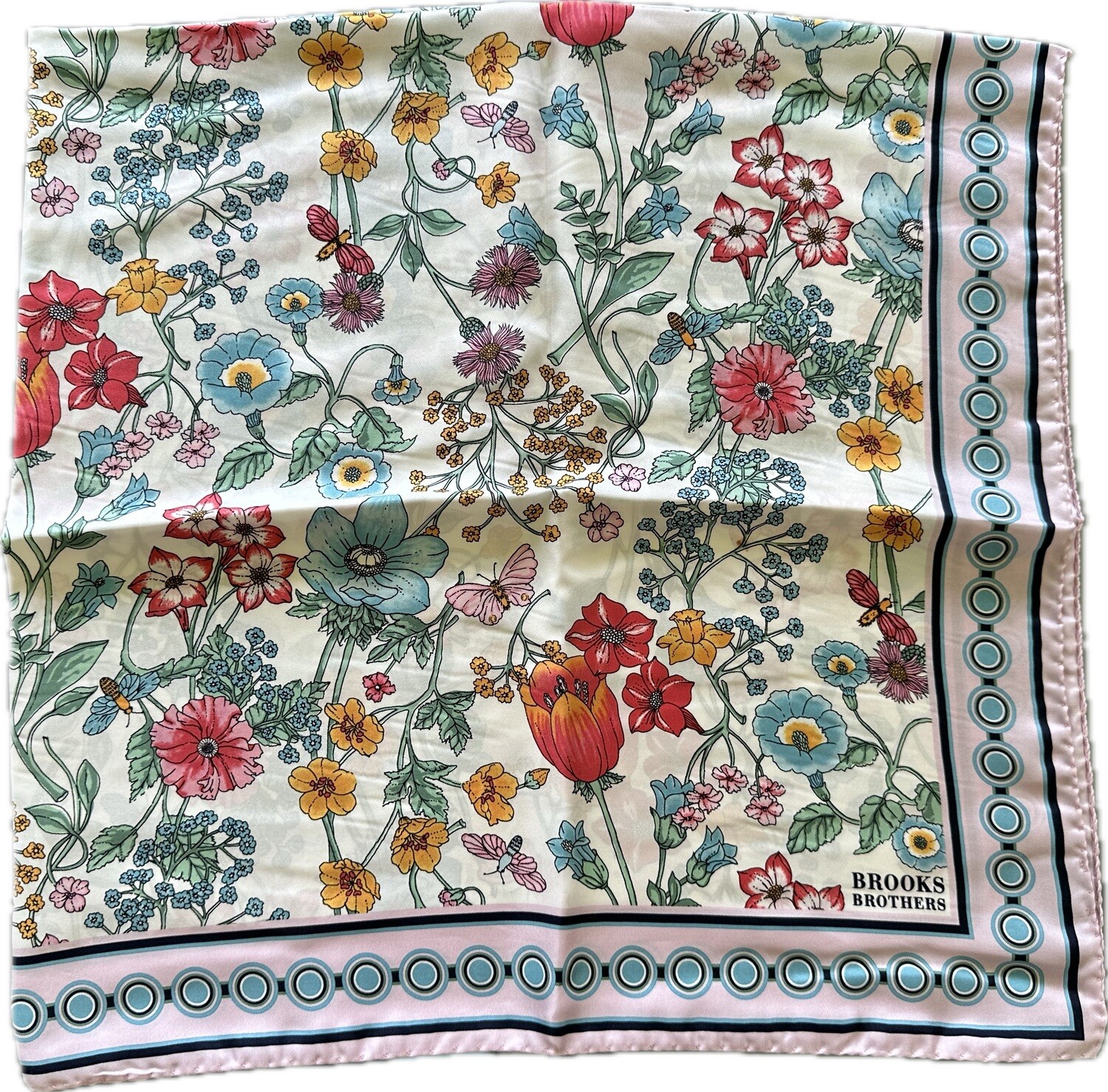 Brooks brothers carré en twill de soie 90x89