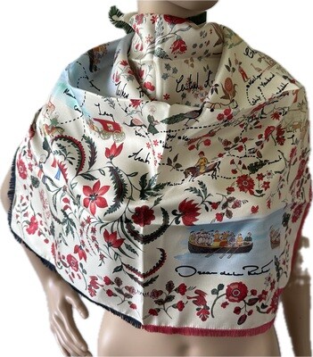 Oscar de la renta carré de soie 66x66