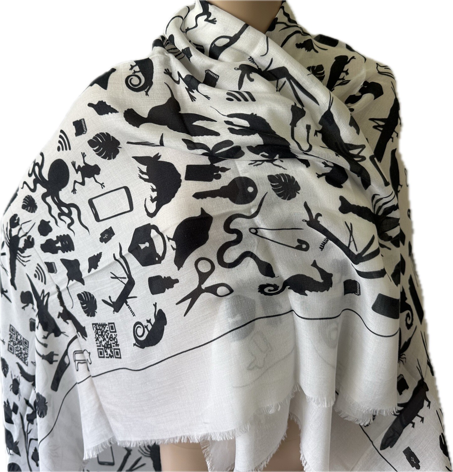 Schiaparelli étole en modal et cachemire  137x137