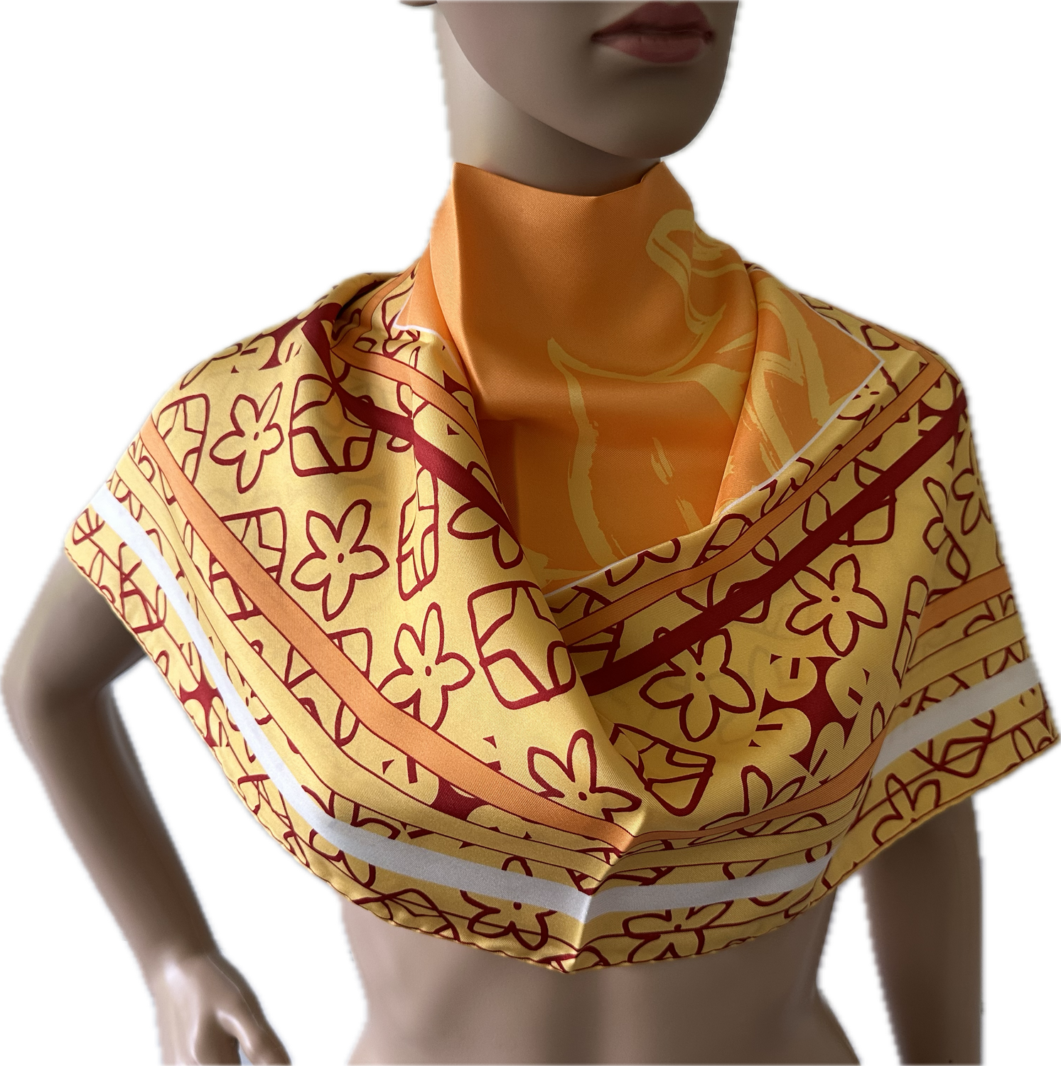 Guzzini foulard, carré de soie 89x89