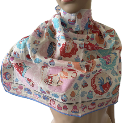 Inès de la Fressange foulard coton 58x58