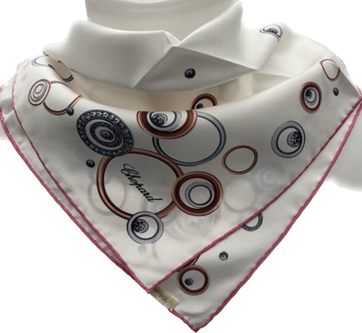 Chopard "cœur de diamants" gavroche en soie 48x48