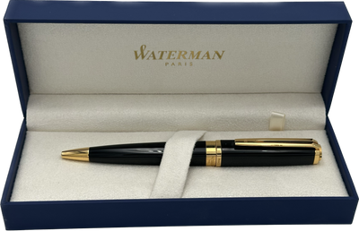 Waterman exception black lacquer GT stylo bille