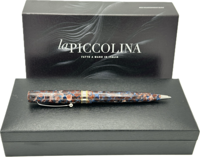 Leonardo la « piccolina » marrone blu  stylo bille