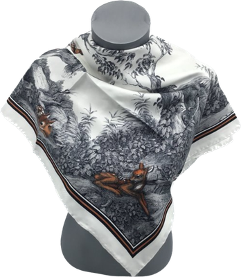 Burberry écharpe en soie  Bambi TB 90x90