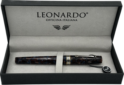 Leonardo la piccolina marone blu stylo plume