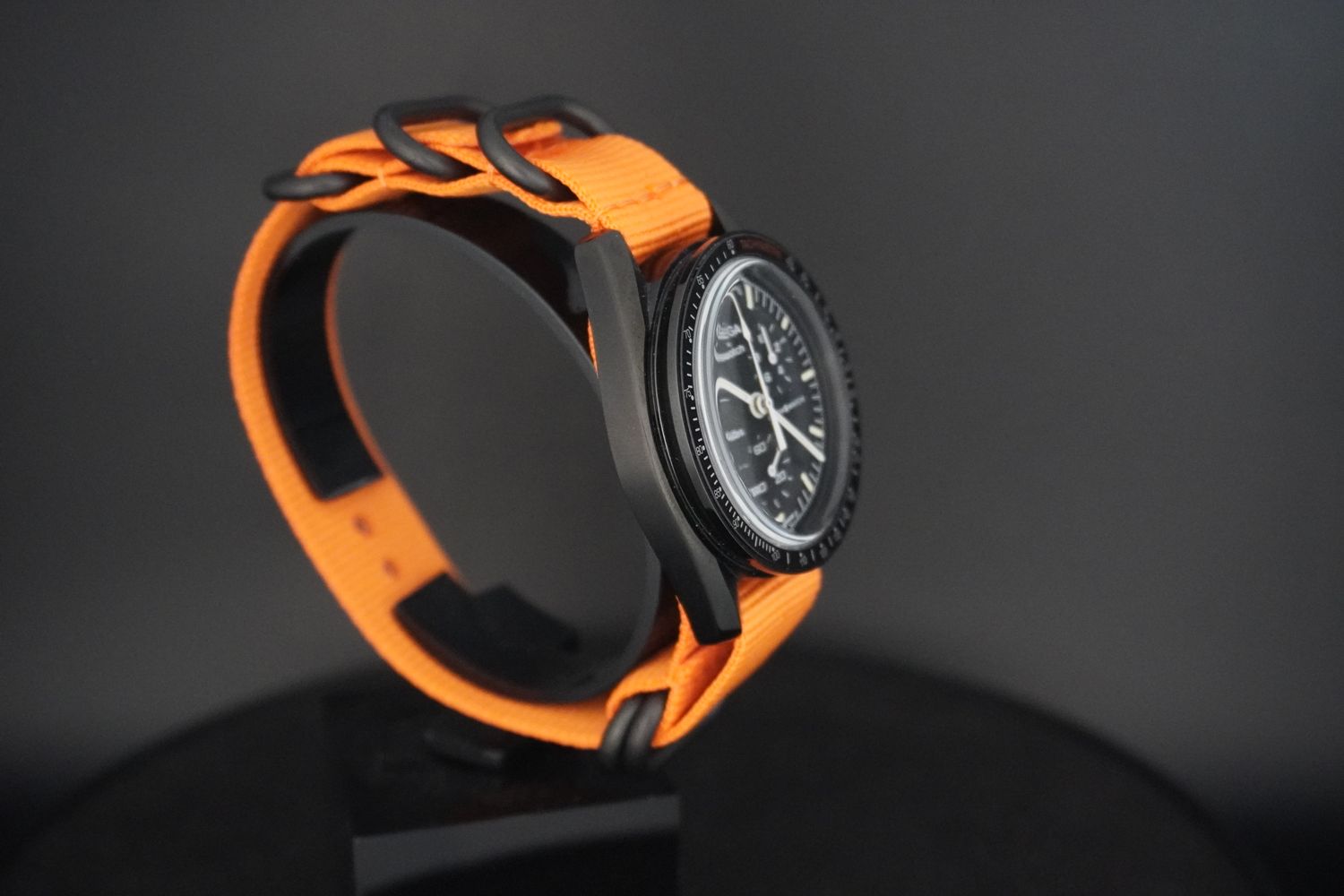Moon Black SS with NATO Strap