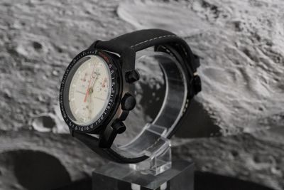 Jupiter Black SS with Leather Strap