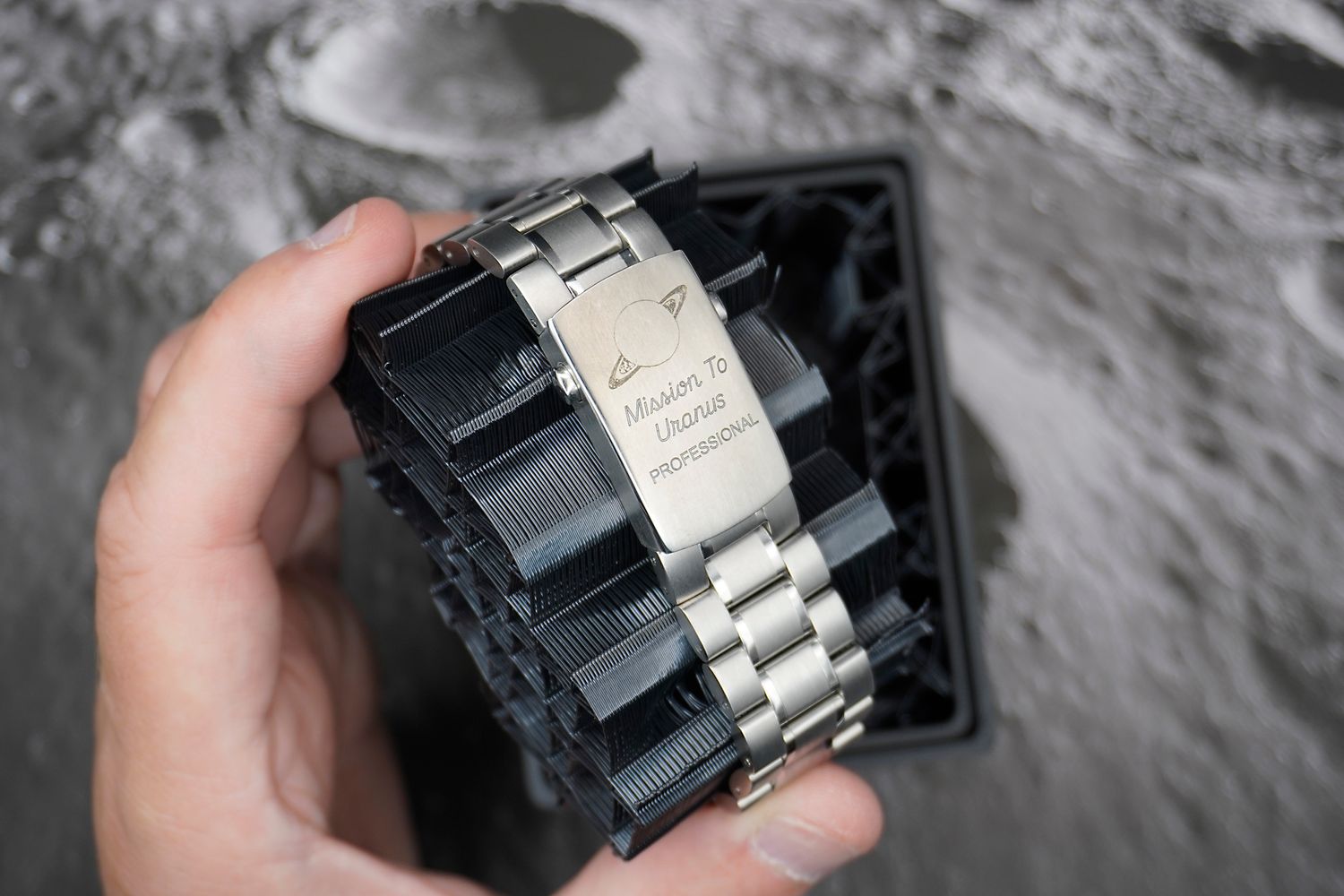 Uranus SS with SS Bracelet Engraved