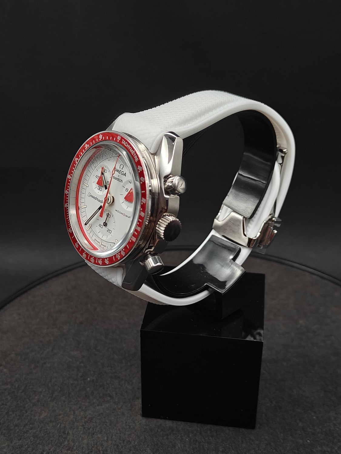 Mars SS with White Silicone Strap