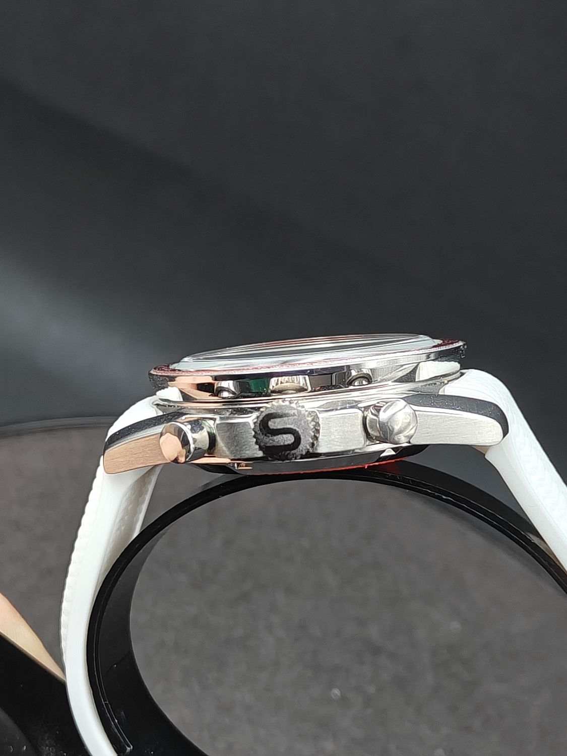 Mars SS with White Silicone Strap