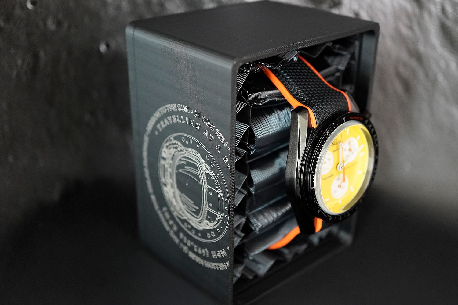 Sun Black SS with Silicone Strap