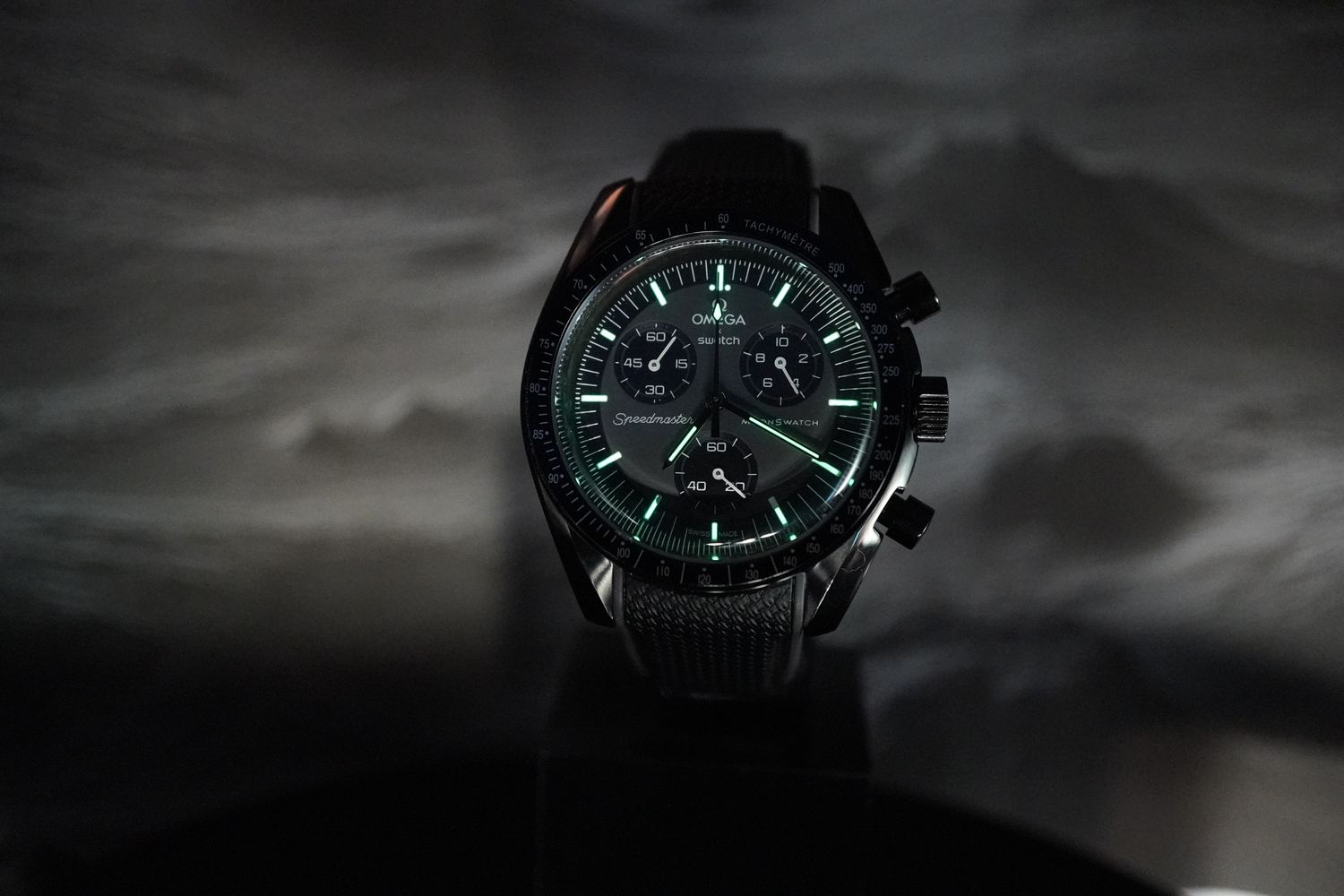 Mercury Black SS with Silicone Strap