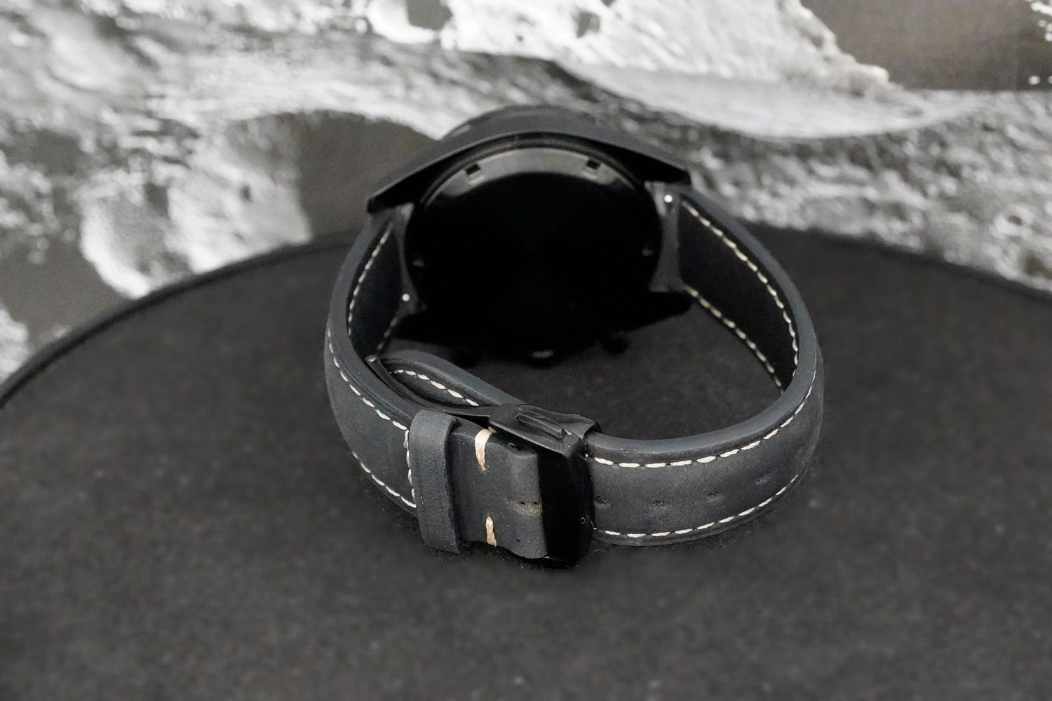 Jupiter Black SS with Leather Strap