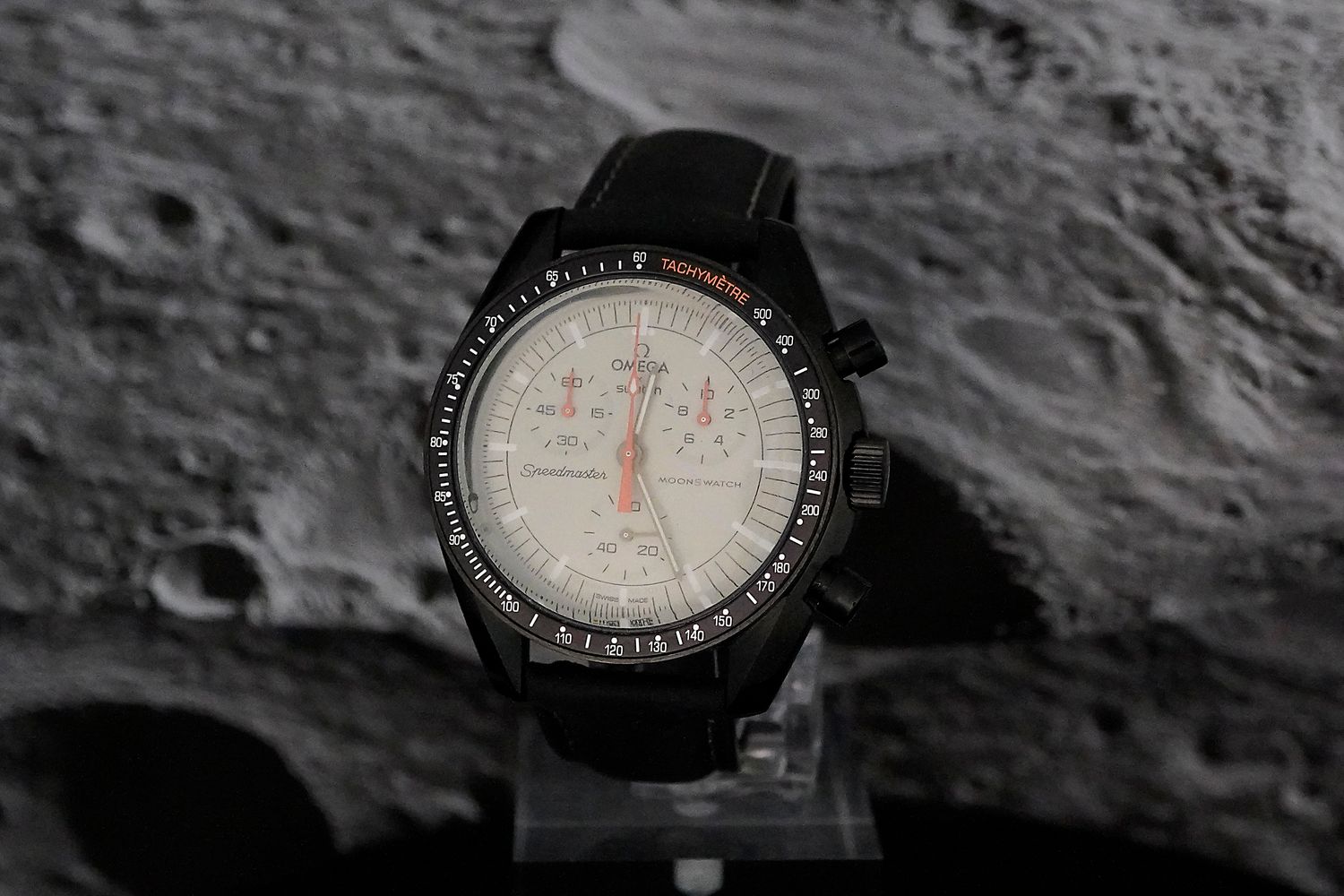 Jupiter Black SS with Leather Strap