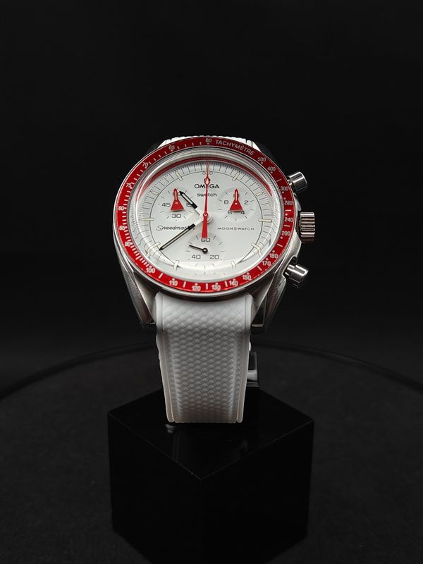 Mars SS with White Silicone Strap