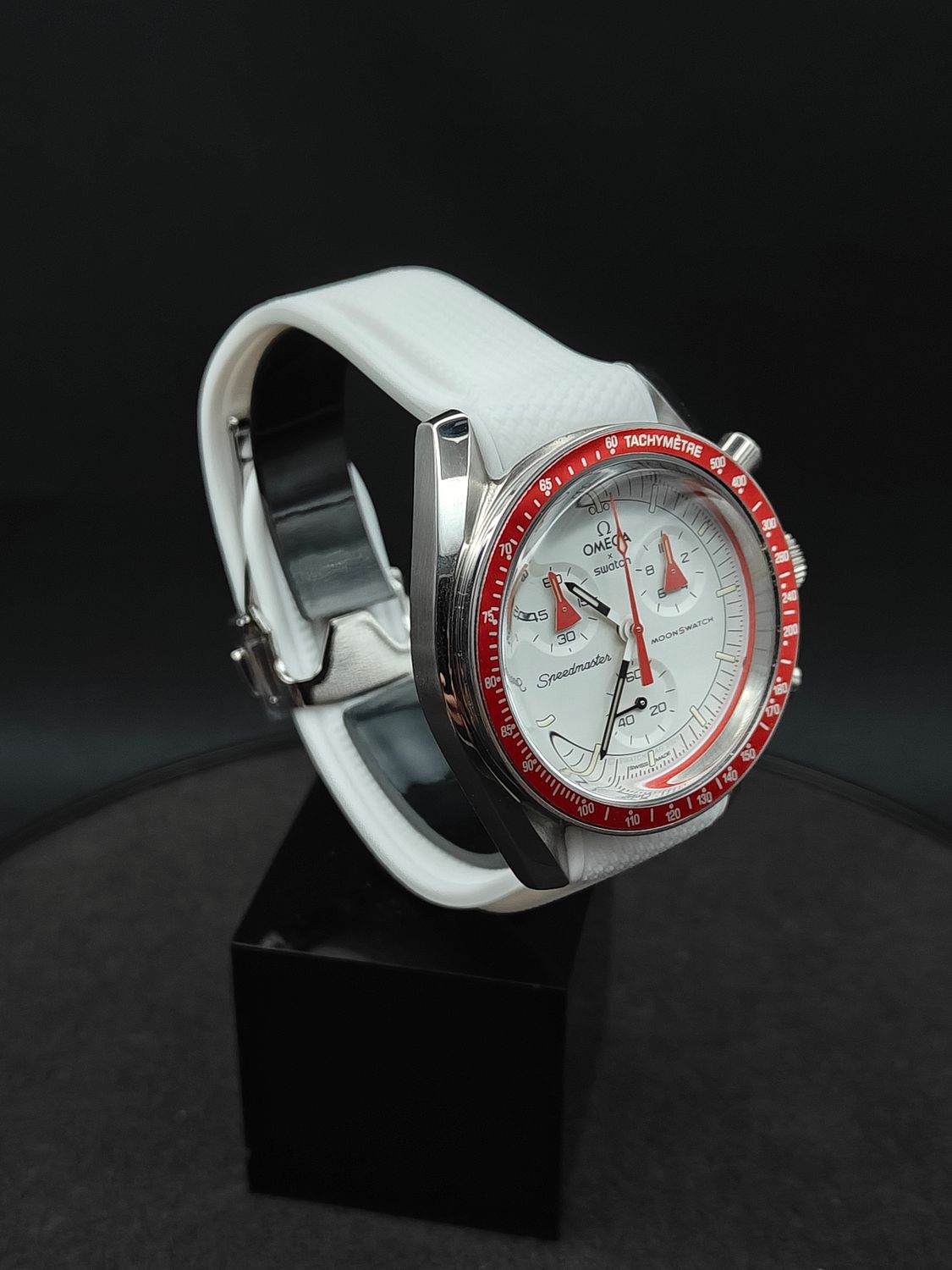 Mars SS with White Silicone Strap