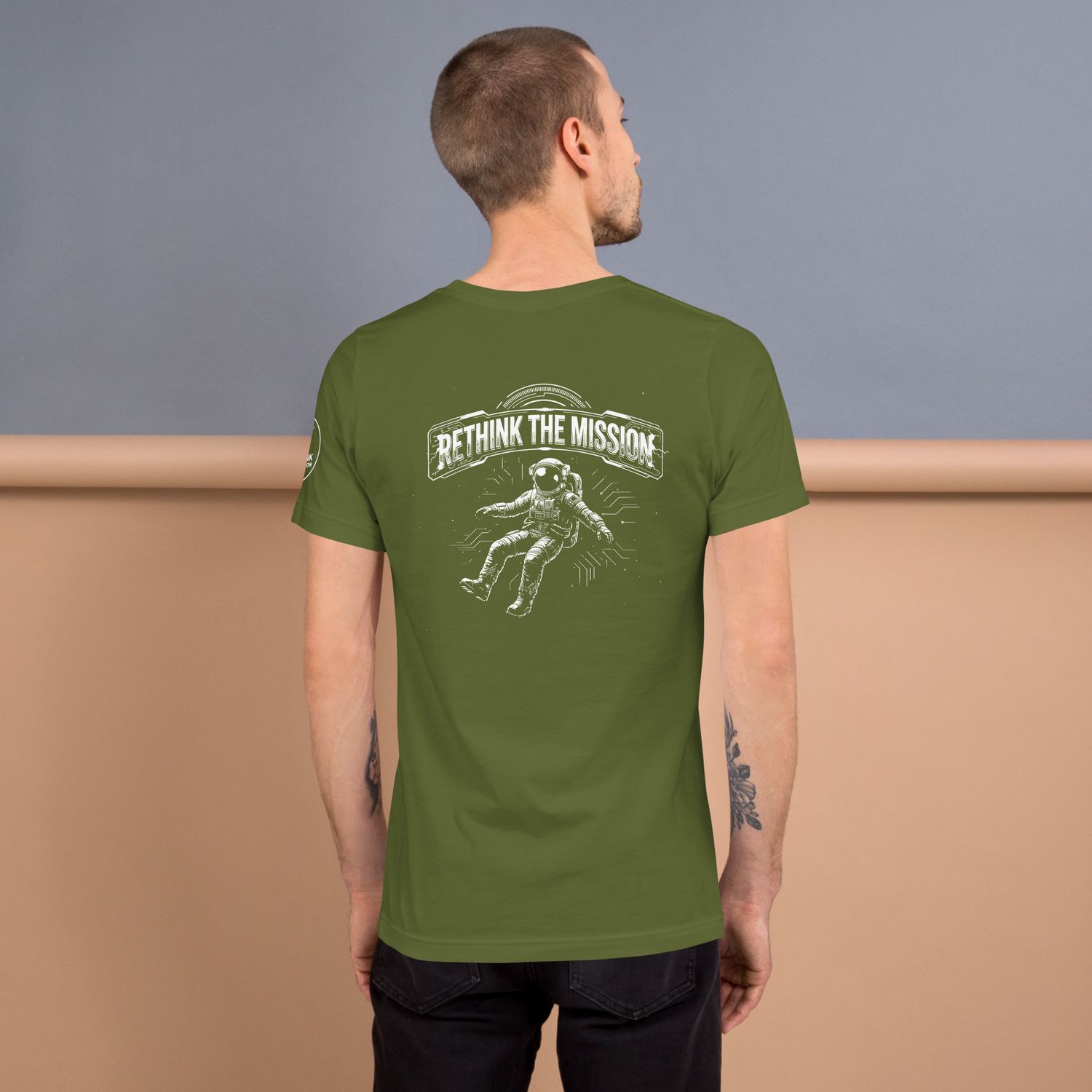 RETHINK THE MISSION ASTRONAUT TEES 
