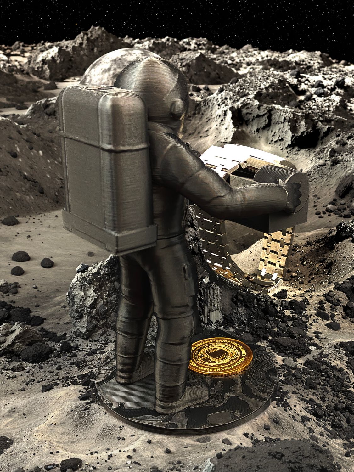 Dark Night Astronaut Watch Stand