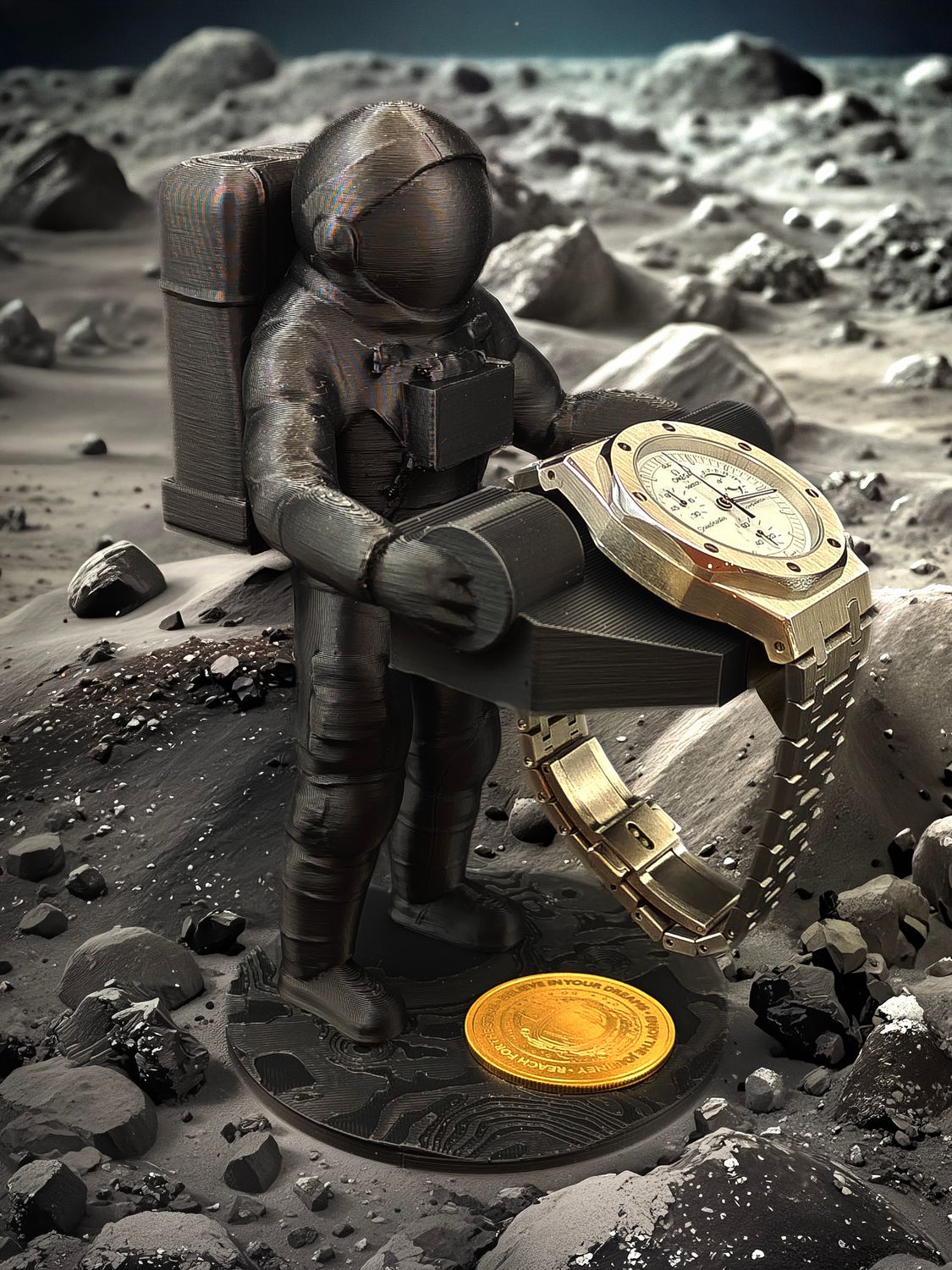 Dark Night Astronaut Watch Stand