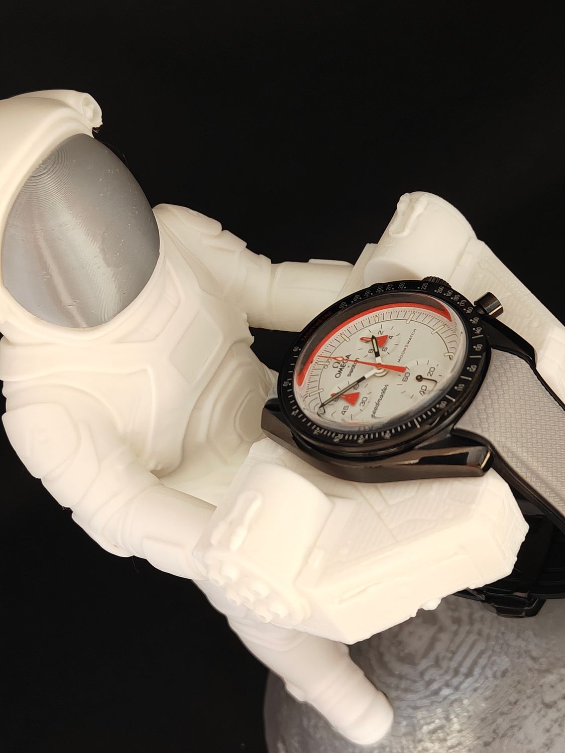 Mars Black SS with Silicone Strap