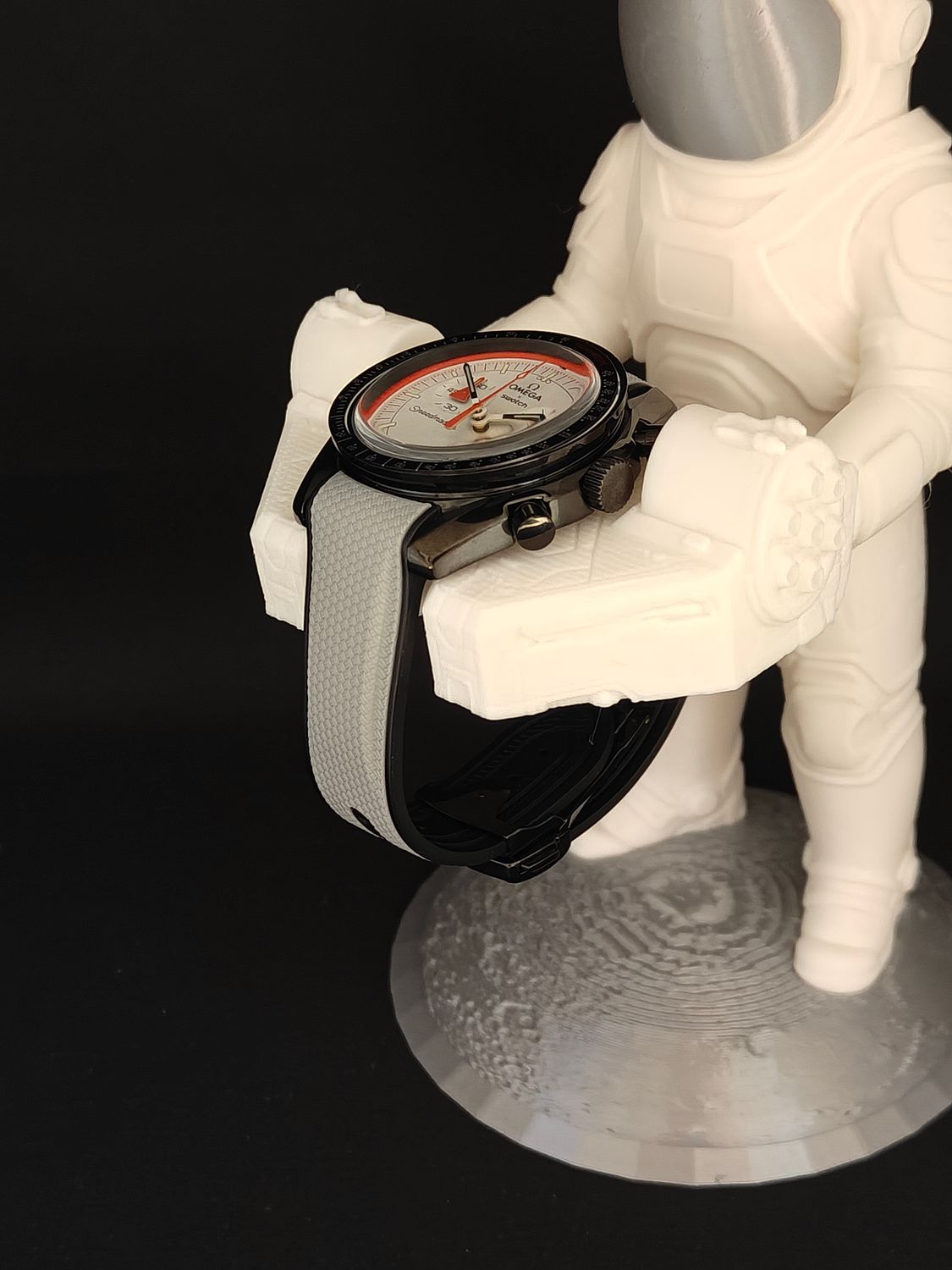 Mars Black SS with Silicone Strap