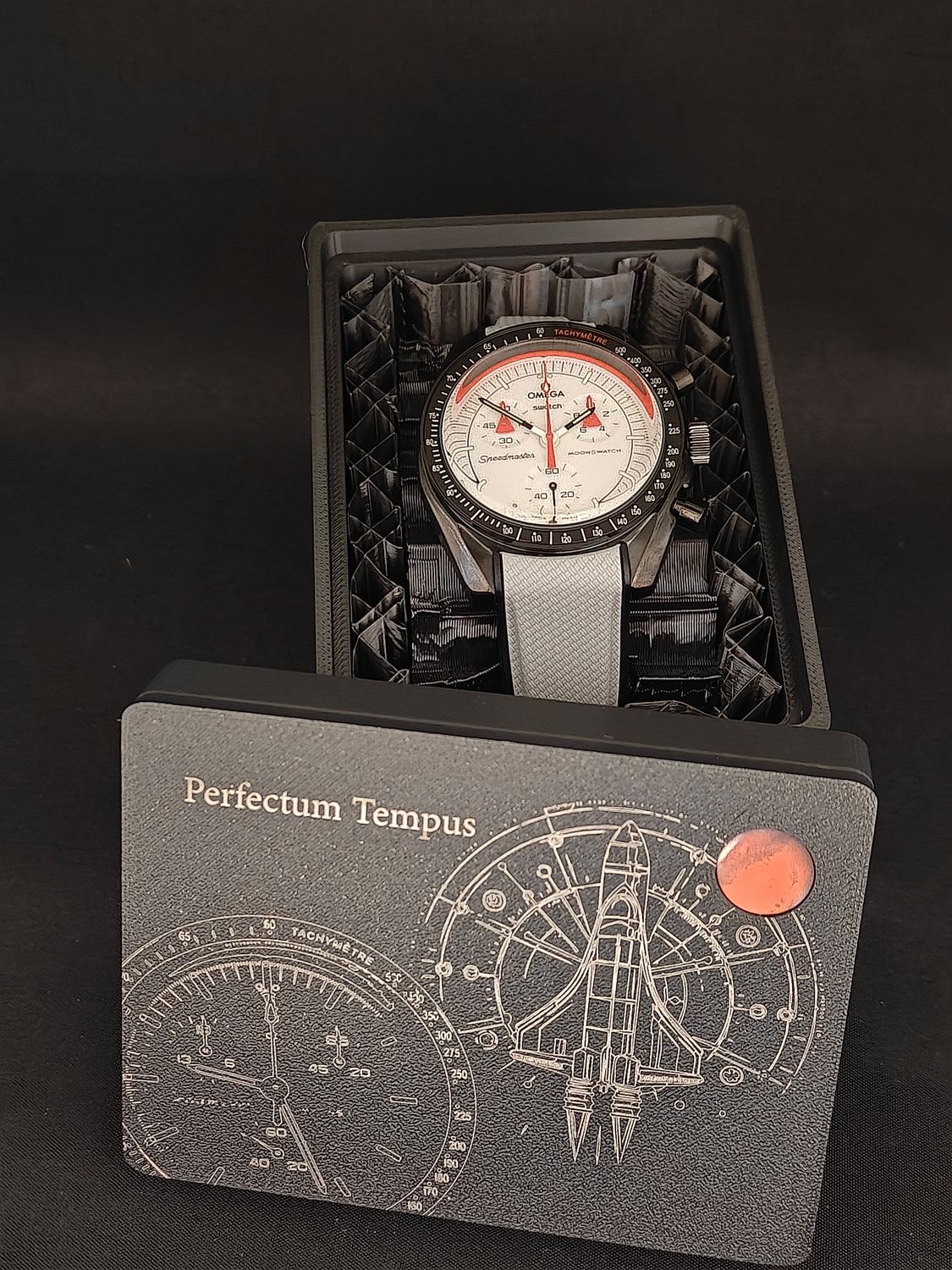 Mars Black SS with Silicone Strap