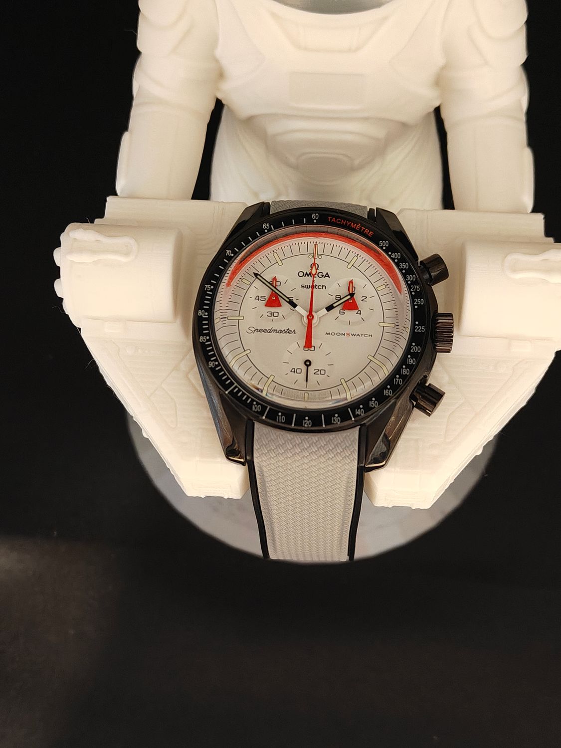 Mars Black SS with Silicone Strap