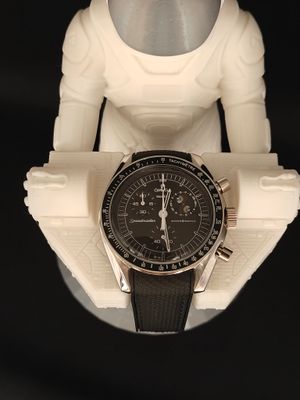 MoonPhase Snoopy SS - Black Silicone Strap