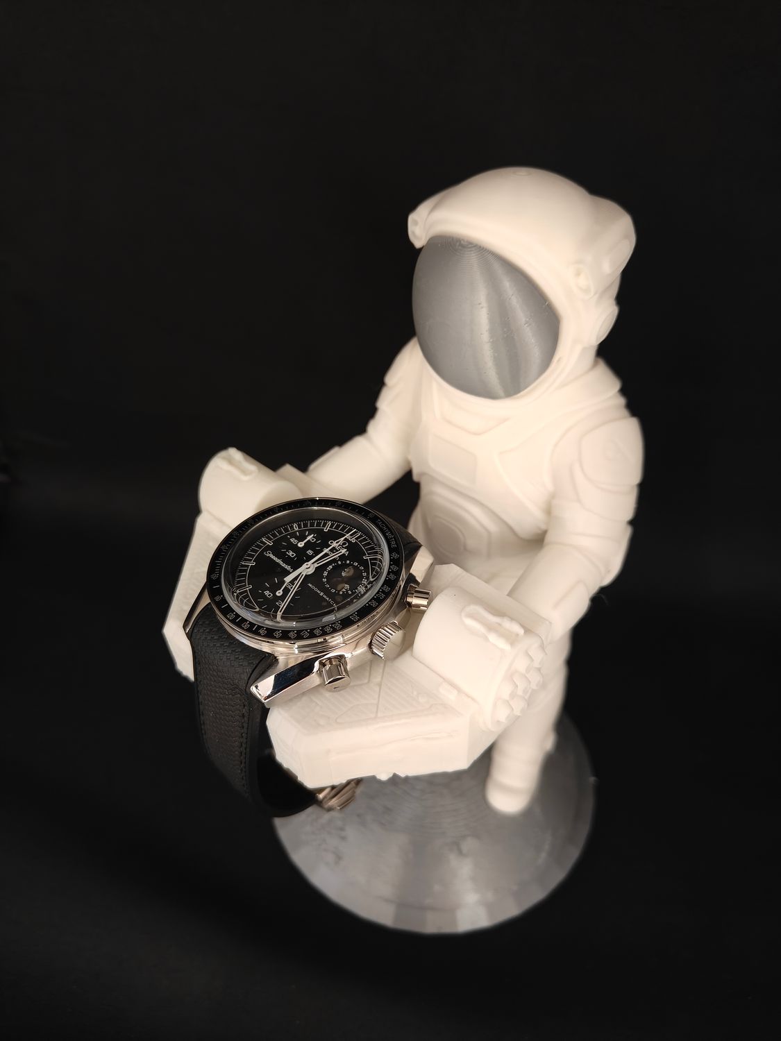 MoonPhase Snoopy SS - Black Silicone Strap
