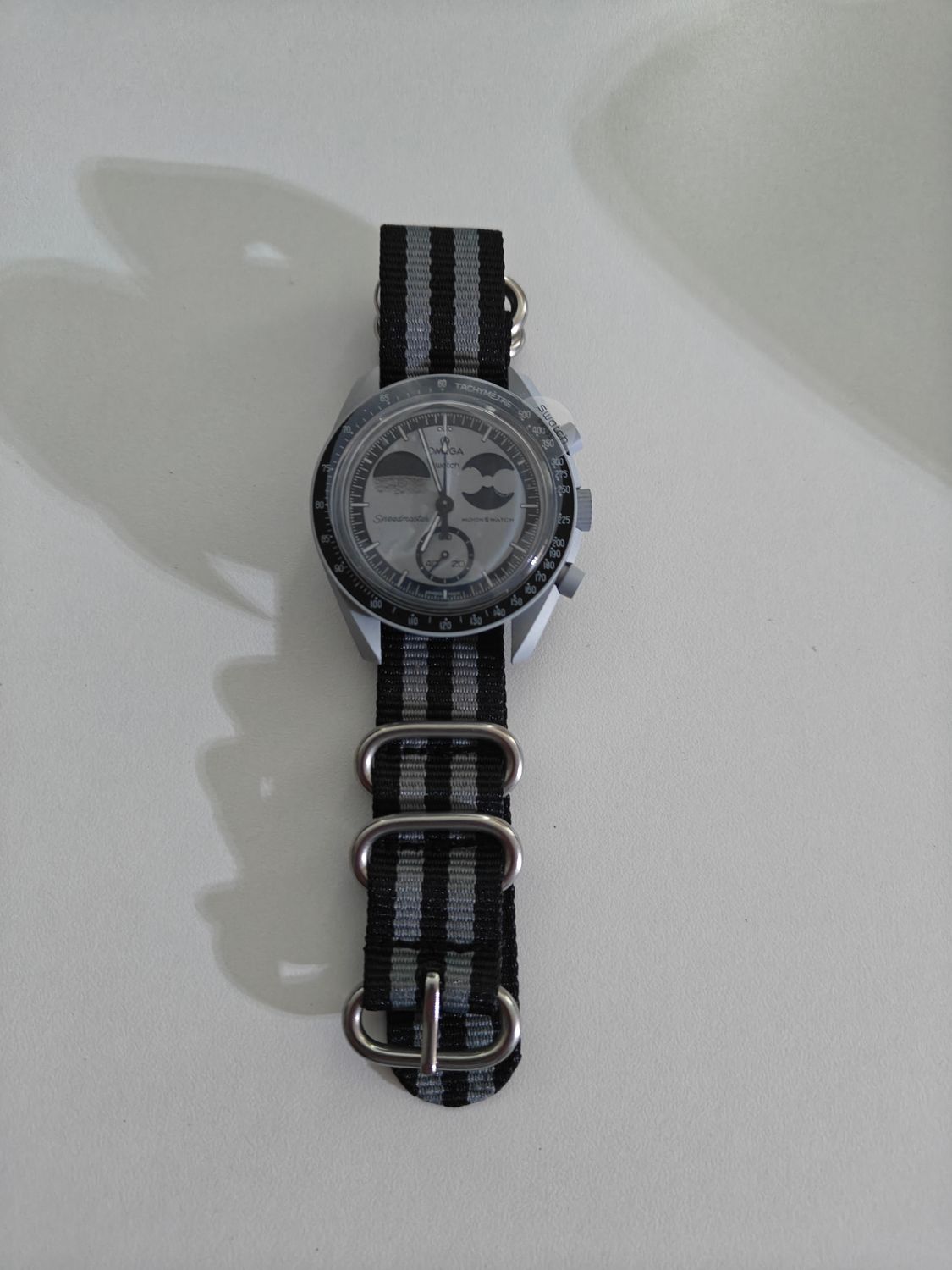 Black - Grey  Fabric NATO Strap