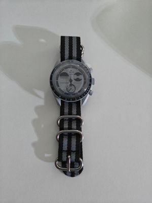 Black - Grey  Fabric NATO Strap