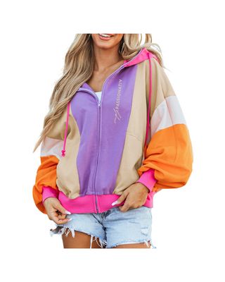 Simply Passionativ Colorblock Oversized Zip Hoodie