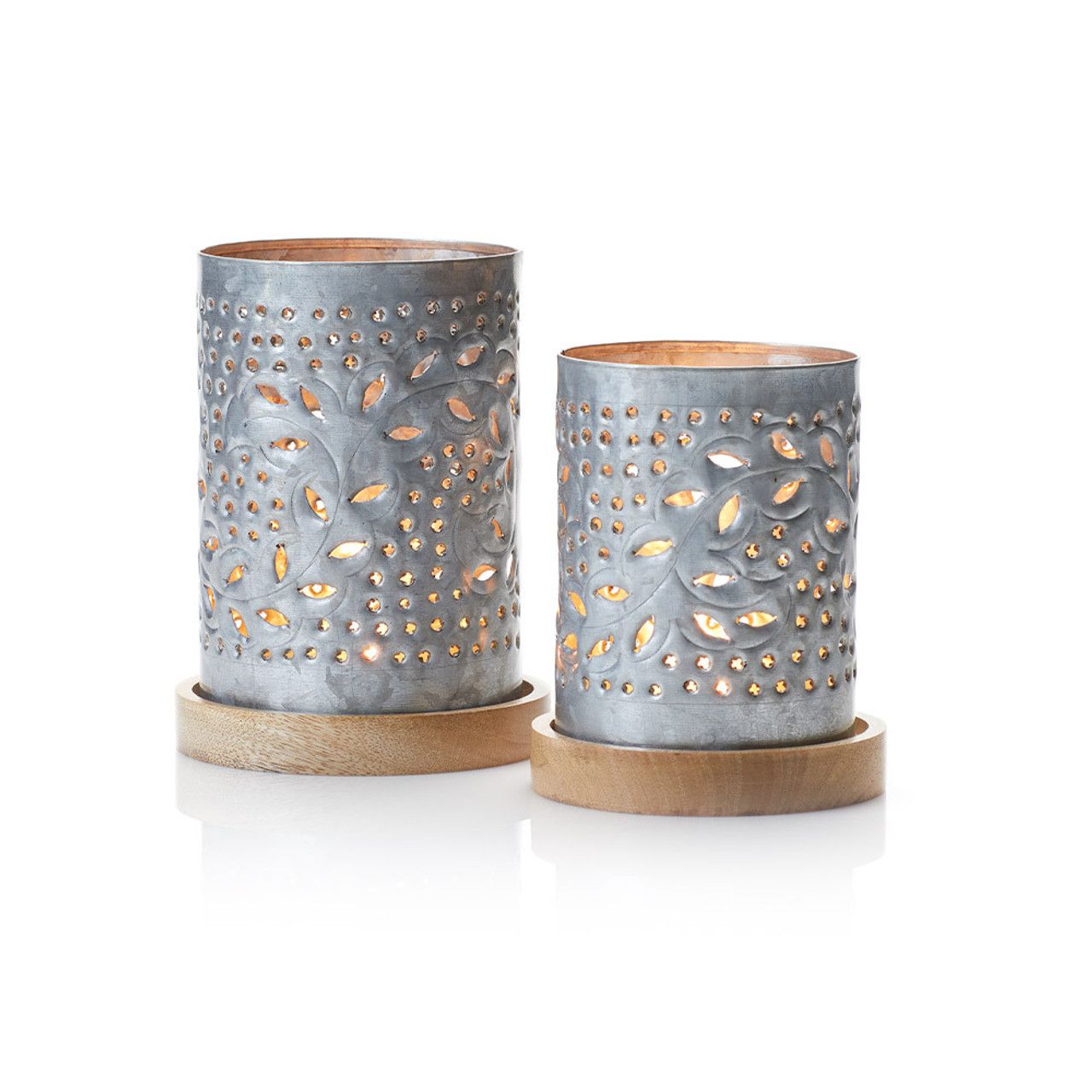 Rustic Vine Iron Lantern - Set of 2