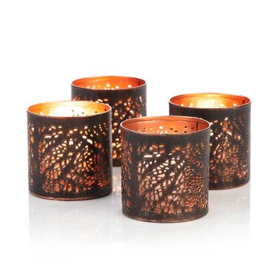 River Birch Tea Light Candle Holder - Set of 4