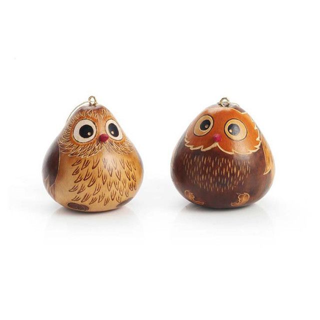 Owl Gourd Ornament - Qty 1