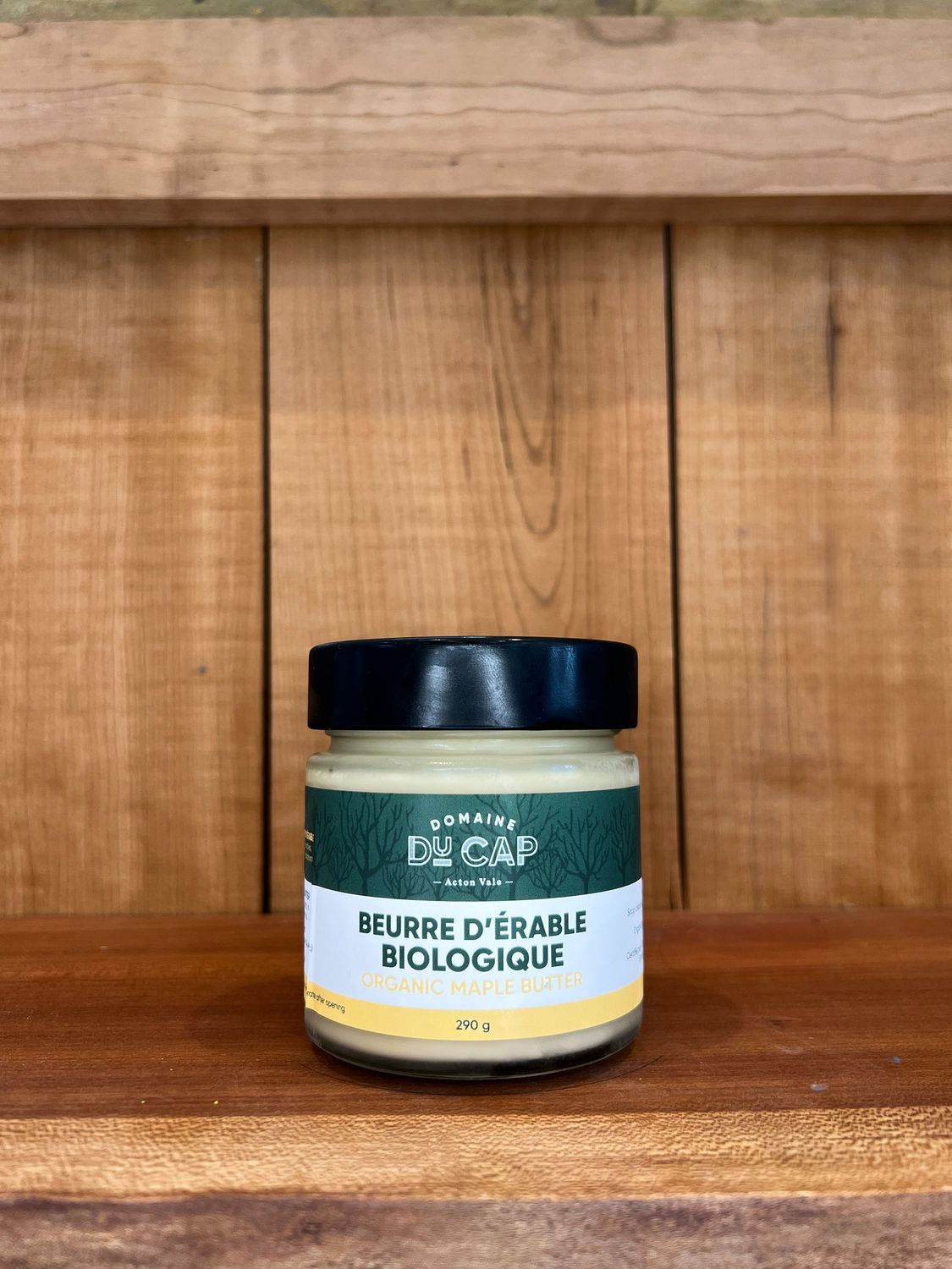 Beurre d'érable biologique 290g pot en verre - Sacré-Cœur