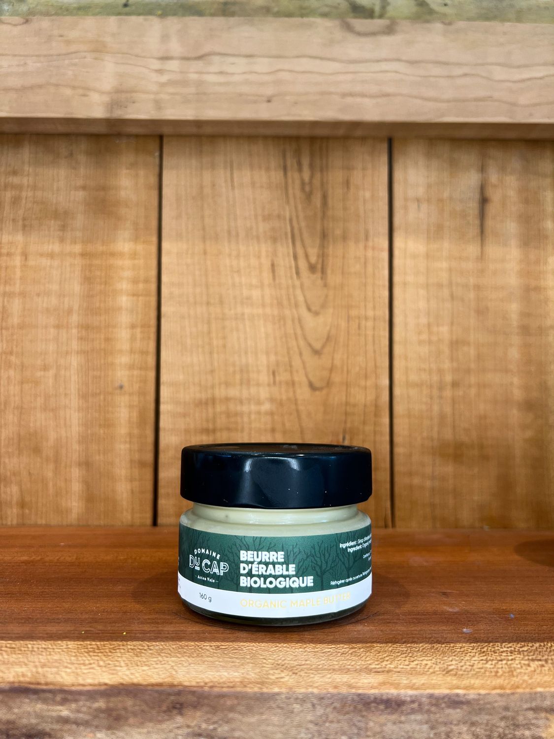 Beurre d'érable biologique 160g pot en verre - Sacré-Cœur