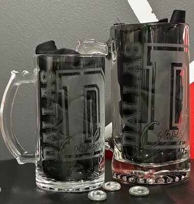 Etched Sports Beer Mugs