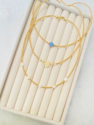 Bohemian Blue Trio Chokers