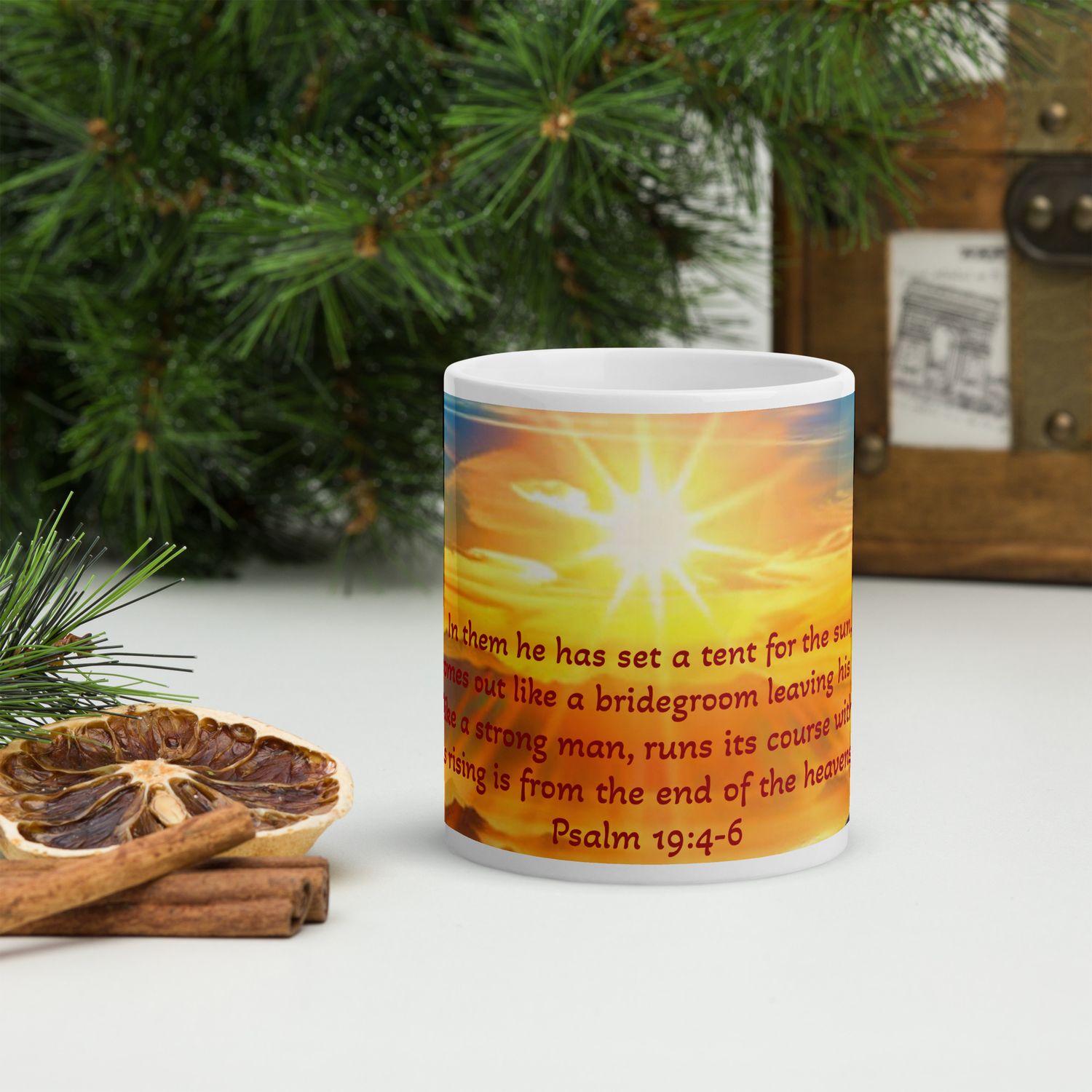 "Psalm 19:4-6" Glossy mug