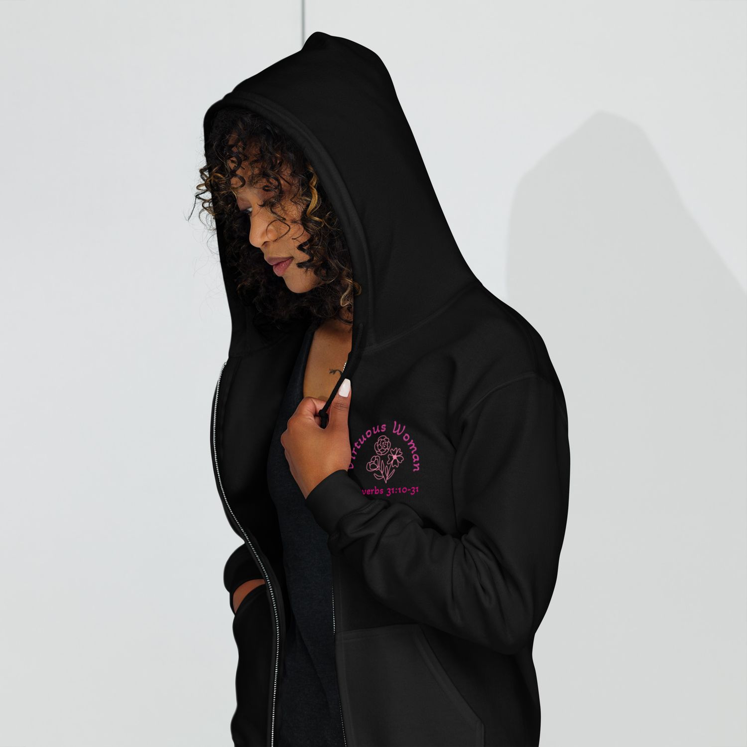 Virtuous Woman- heavy blend zip hoodie