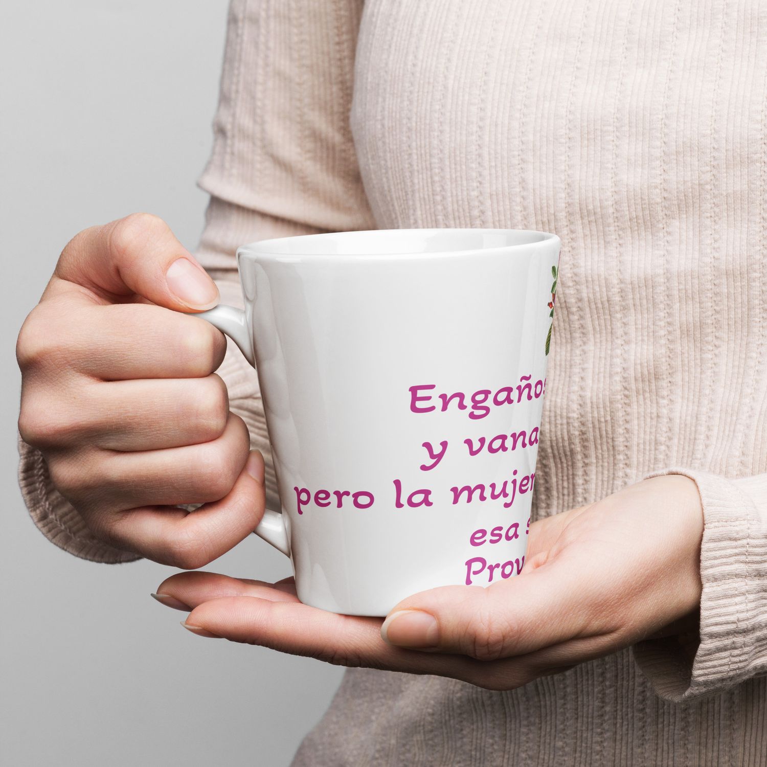 "Proverbios 31:30"  Latte mug