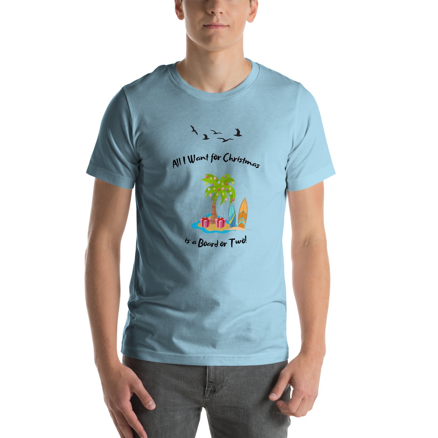 t-shirt, surf board, island,